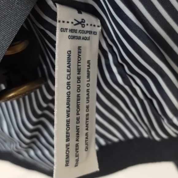 Tommy Hilfiger Navy Blazer Size 14 with White Stripe Sleeves NWOT - Picture 8 of 17